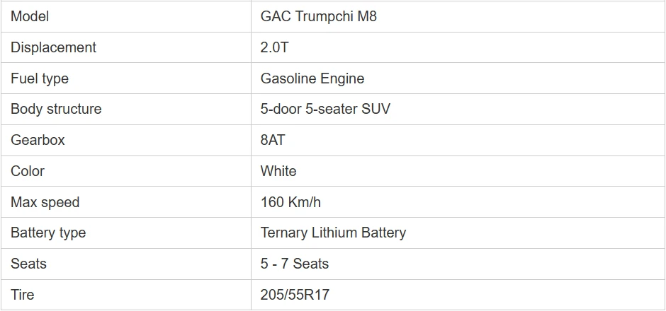 2023 New GAC Trumpchi M8 MPV PHEV 2023 New GAC Trumpchi M8 MPV PHEV